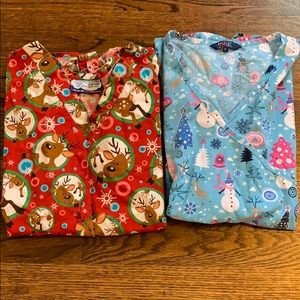 Holiday Scrub tops